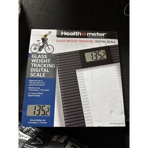 Health o meter Digital Glass Body Weight Tracking Bathroom Scale (Black)